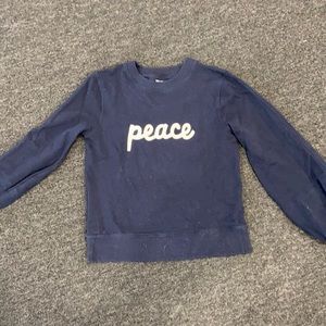 Anthropology peace sweatshirt
